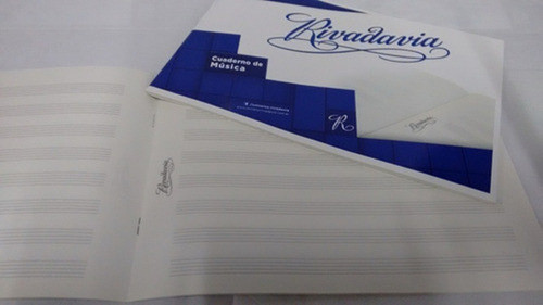 Cuaderno Pentagramado Musica Rivadavia 20 Hojas 0