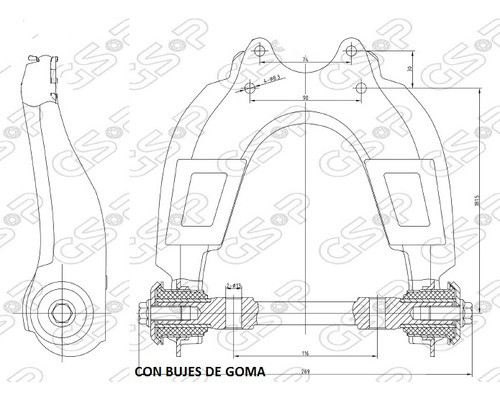 Parrilla Superior Con Rotula Gonow Alter Pick Up 0