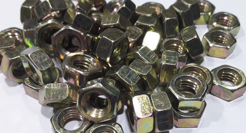 Tuercas Hexagonales 14x1.50 Zincadas Doradas X 25 Unidades 1