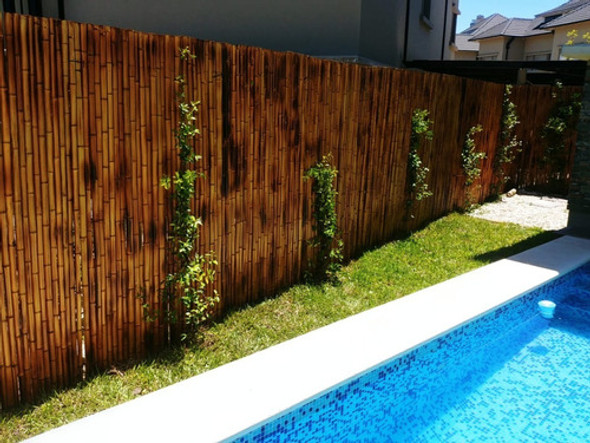 Panel Cerco De Caña Tacuara Bambu Flameado Que/bar X 1.2 1 Panel Cerco De Caña Tacuara Bambu Flameado Que/bar X 1.2 1