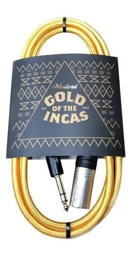 Western Cable Trs/xlrm 3m Balanceado Monitor Par Mallado 0