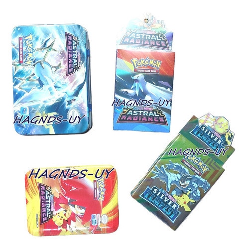 Mega Pack Cartas Pokémon Tcg Sword & Shield 2 Lata + Mazos 0