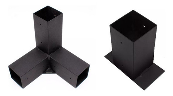 Codo Viga + Base Atornillable 3x3p Metal Construccion Techos 0