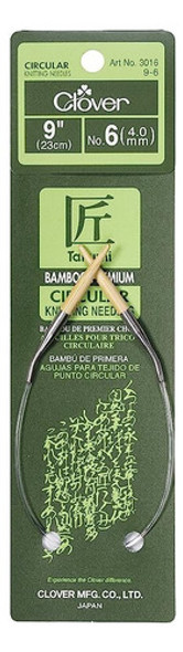 Aguja Circular De Bambu Clover N 6 - 23 Cm 0