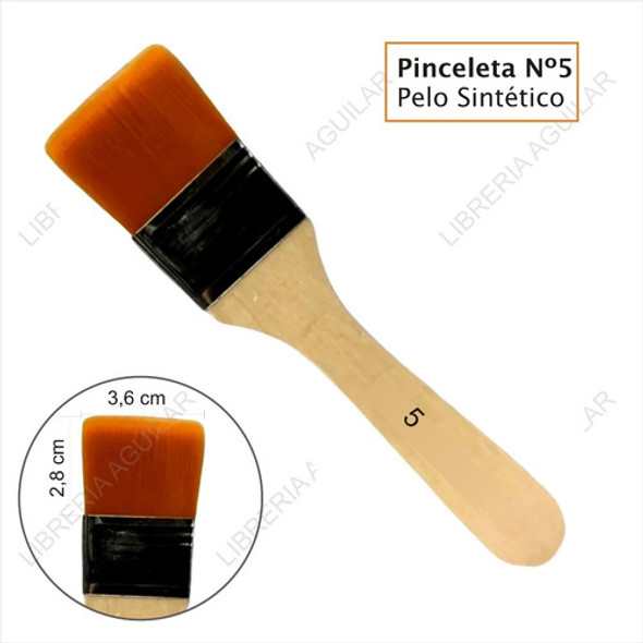 10 Pinceleta Pelo Sintetico Nº5 Chica Mediana 1