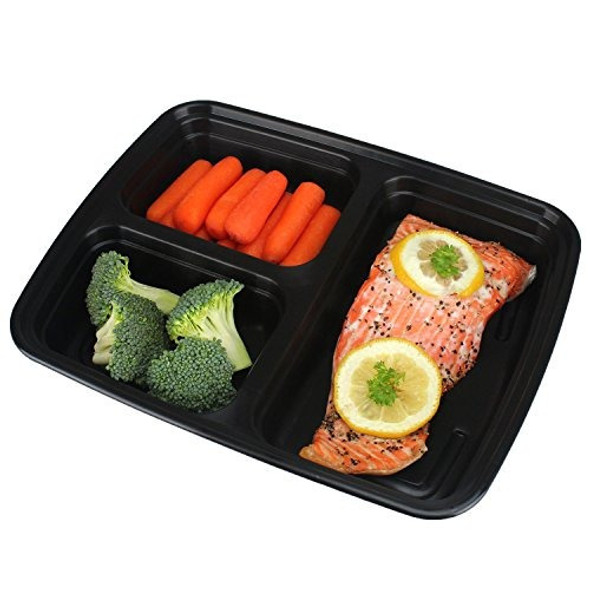 Freshware - Paquete De 15 Cajas De Almuerzo Bento De 3 Compa 1 Freshware - Paquete De 15 Cajas De Almuerzo Bento De 3 Compa 1