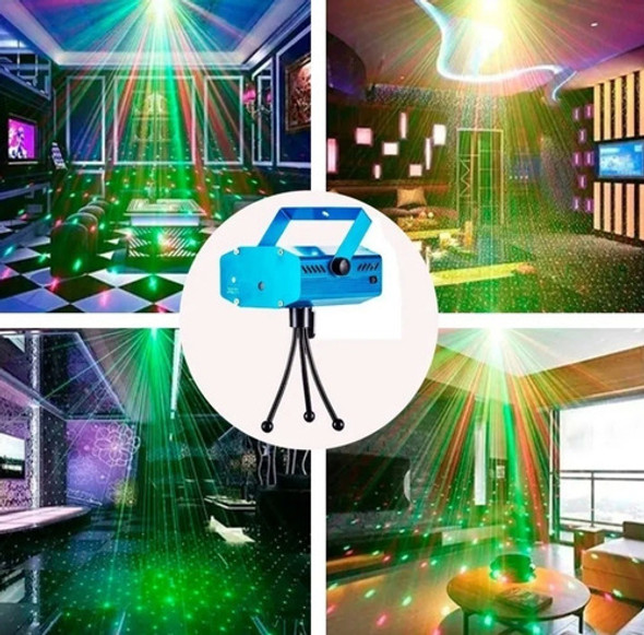 Combo Luces Dj Laser Lluvia Multipuntos + Lampara Giratoria 1