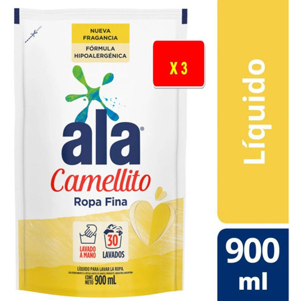 Jabón Líquido Ropa Fina Ala Camellito Lavado A Mano X 3 Uni 0 Jabón Líquido Ropa Fina Ala Camellito Lavado A Mano X 3 Uni 0