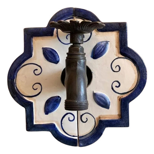 Canilla De Jardin Robinet Margarita + Mandala De Ceramica 0