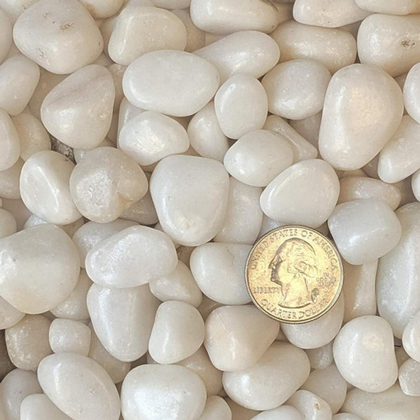 Midwest Hearth Natural Decorativo Pulido Guijarros Blancos P 1