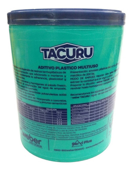 Aditivo Plastico Multiuso Tacuru Weber 1 Litro Casa Scalise 1