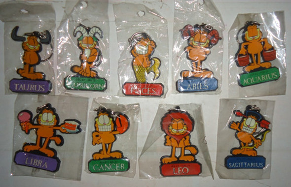 Llavero Garfield Goma Signos Del Zodiaco Nuevos Por Unidad 1 Llavero Garfield Goma Signos Del Zodiaco Nuevos Por Unidad 1