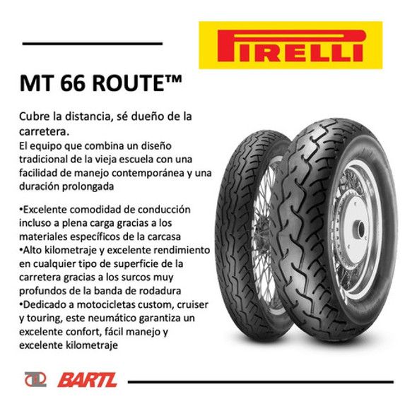 Cubierta Moto 80/90-21 Delantera  Pirelli Route 66 Custom 1
