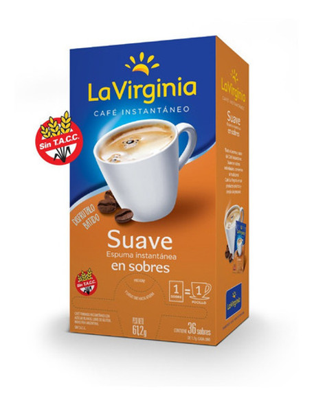 Cafe Instantaneo La Virginia Suave Espuma X 36 Sobres 1 Cafe Instantaneo La Virginia Suave Espuma X 36 Sobres 1