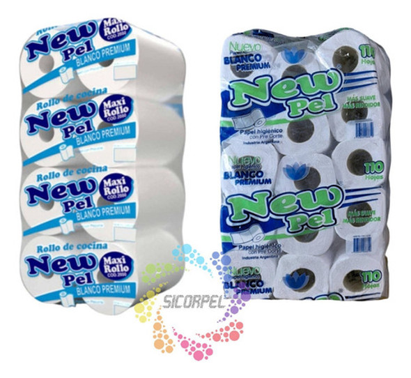 Bolson Papel Higienico H/simple + Rollo Cocina X 8u 200paños 1