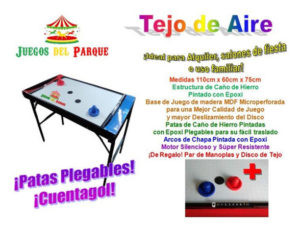 Mini Tejo De Aire De Chapa /mdf / Patas Plegables!!! 1