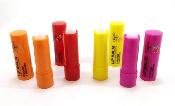 Brillo Balsamo Labial Lip Balm Tejar Fruit Set De 4 Unidades 1