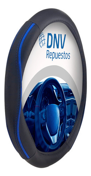 Cubrevolante Universal Vexo Strip Negro Azul Diámetro 38 Cm 0