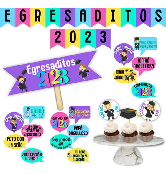 Photo Props Egresaditos Jardin Carteles Imprimibles +regalos 0