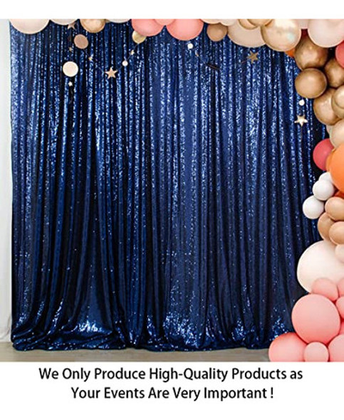 Telón De Fondo De Lentejuelas Azul Marino De 7 Pies X 7 Pies 1