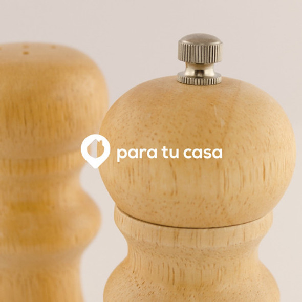 Set Salero Pimentero Molinillo Madera Mecanismo Acero 1
