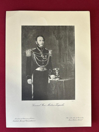 Foto Litografía De José Matías Zapiola  Vintage Antiguo 1