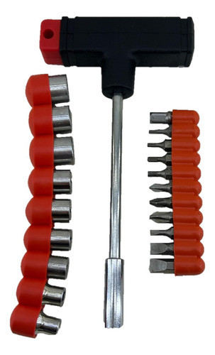 Juego Puntas Destornilladores Y Tubos Llave T 21 Piezas 0