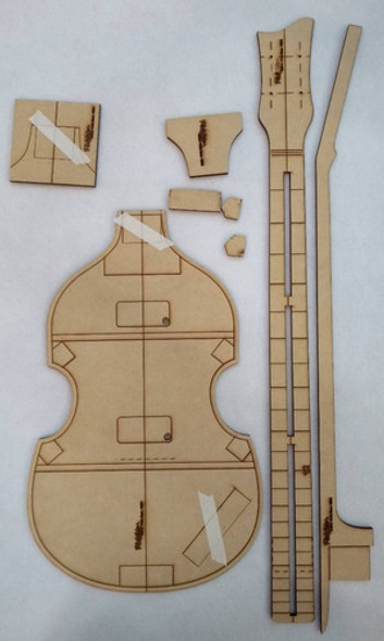 Plantilla De Bajo Tipo Hofner Violín - Luthier - Mdf 6mm 0