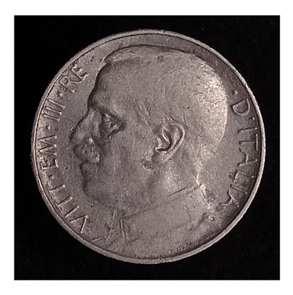 Italia 50 Centésimi 1925 Muy Bueno Km 61.2 Canto Estriado 1