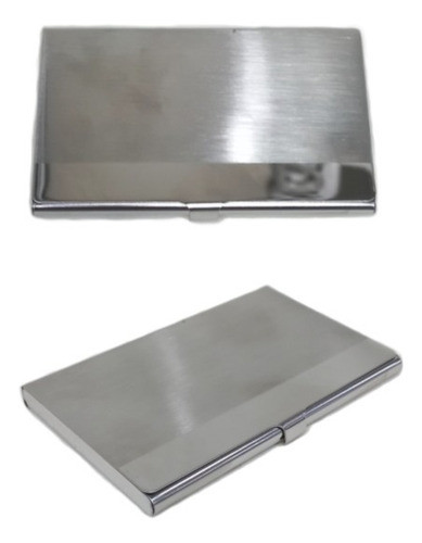 Tarjetero Metálico Lustre Brillante C/mate Apto Grabar 9x6cm 0