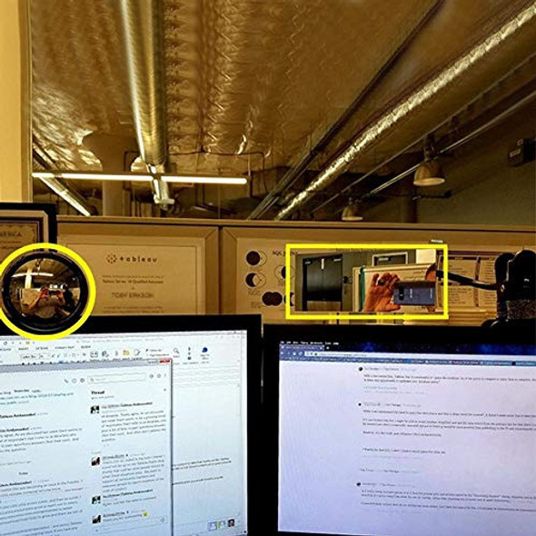 Ampper Espejo De Seguridad Con Clip Convexo Para Monitores D 1