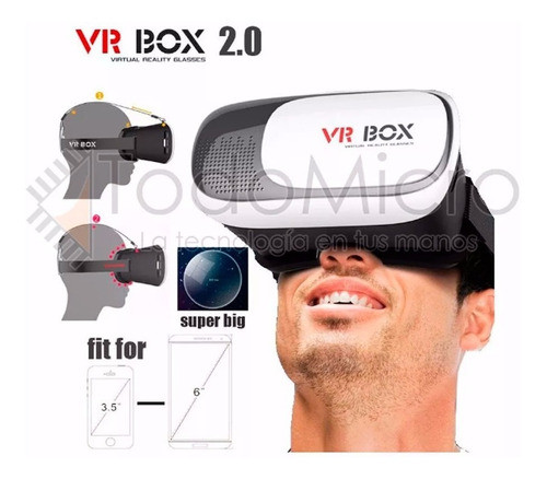 Vr Box Lentes De Realidad Virtual Rv 3d Youtube 360° Juegos 1