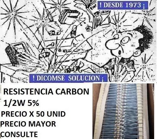 Resistencia Carbon 1/2w 5% 100 Ohm X 50 Unid 0