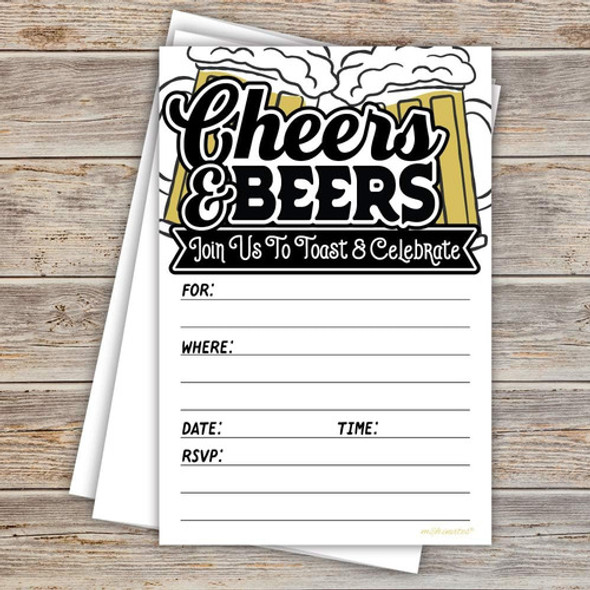 Invitaciones A Fiestas De Saludos Y Cervezas (20 Unidades) C 1
