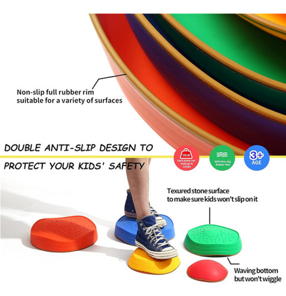 Piedras De Equilibrio Antideslizantes Para Niños De 3 A 8 Añ 1