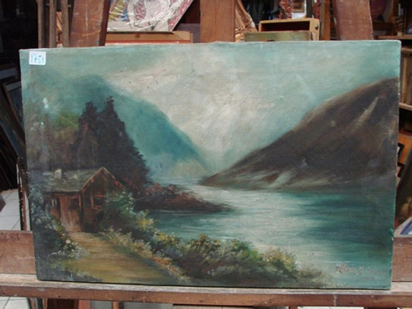 Molinari / Paisaje Rio Casa / Oleo / 30 X 46 Cm # 1751 0