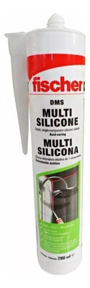 Combo Sellador Silicona Acética Fischer 280ml Transparente 0