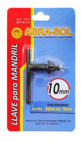 Llave Mandril Tipo Jacobs 10 Mm Abra-sol 1