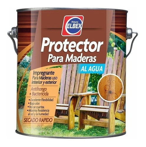 Protector De Maderas Al Agua Elbex 1l Cedro 0