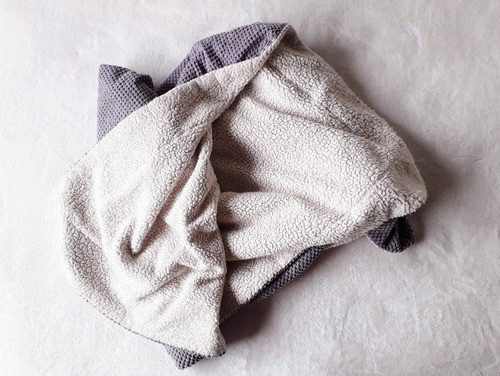 Manta  Arredo Pie De Cama  Sillón Corderito  125x155 Lila 1