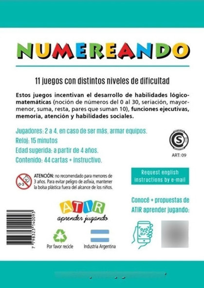 Numereando Matemática 11 Juegos Divertidos Didáctico Lógica 1