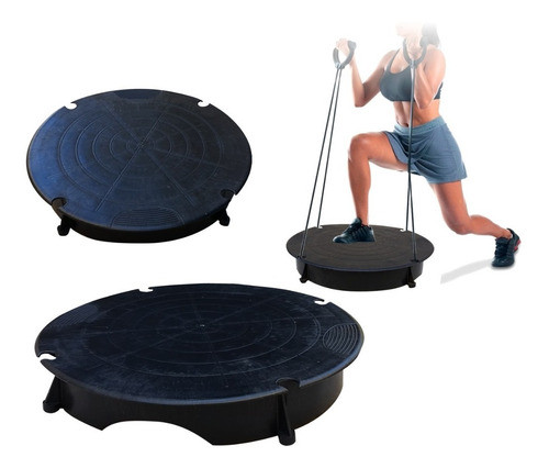 Step Redondo Negro Circular Fitness Aerobic Pvc Gym-man P 0