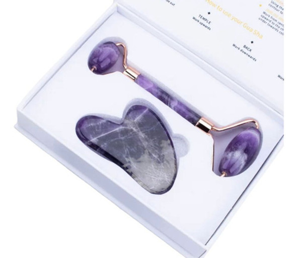 Gua Sha Roller Amatista - En Caja Original - Edicion De Lujo 1