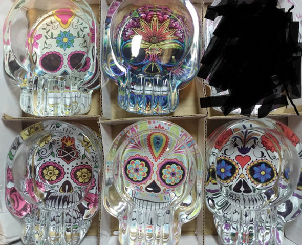 Cenicero Calavera Calaca De Vidrio Tattoo Bar Diseño Maumau 1