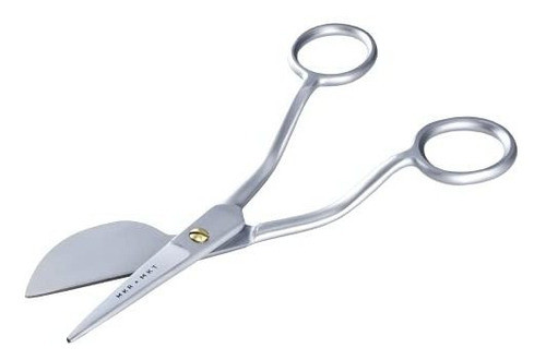 Tijera Mango Doble Curva/pelicano/14.7cm/ P/bordado-plateada 1