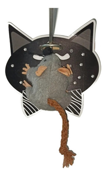 Juguete Para Gato Ratón De Peluche Gris 0