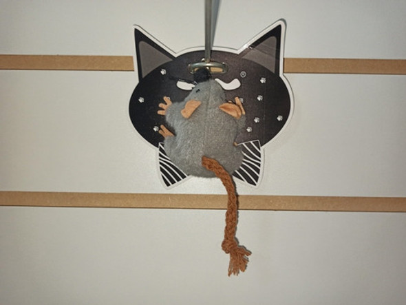 Juguete Para Gato Ratón De Peluche Gris 1
