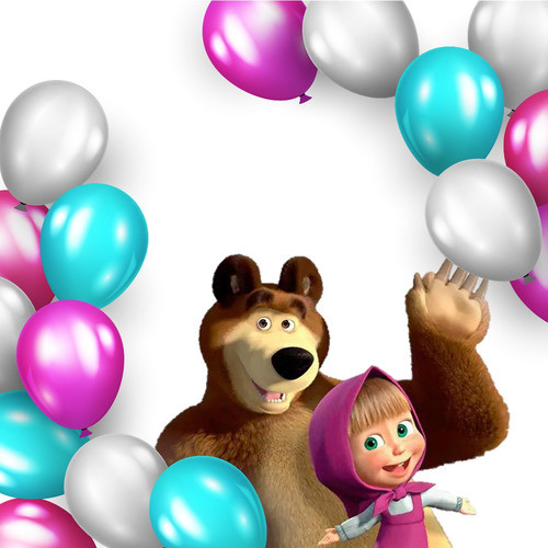 Kit Personalizado Masha Y El Oso Para Imprimir 0