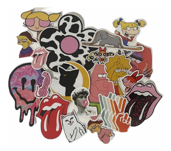 Pack 20 Stickers Alta Calidad En Vinilo 0