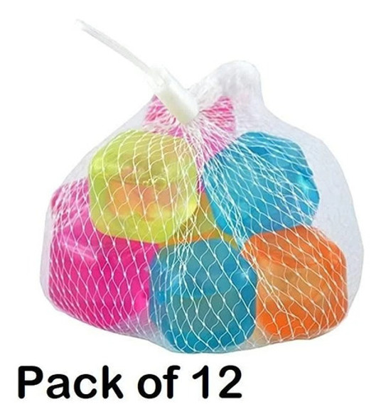 Hielos X 12 De Colores Bebidas Frias Cubitos Reutilizables 1